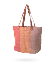 Recycled Plastic and Leather Tote Bag