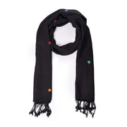 Circles Embroidered Scarf