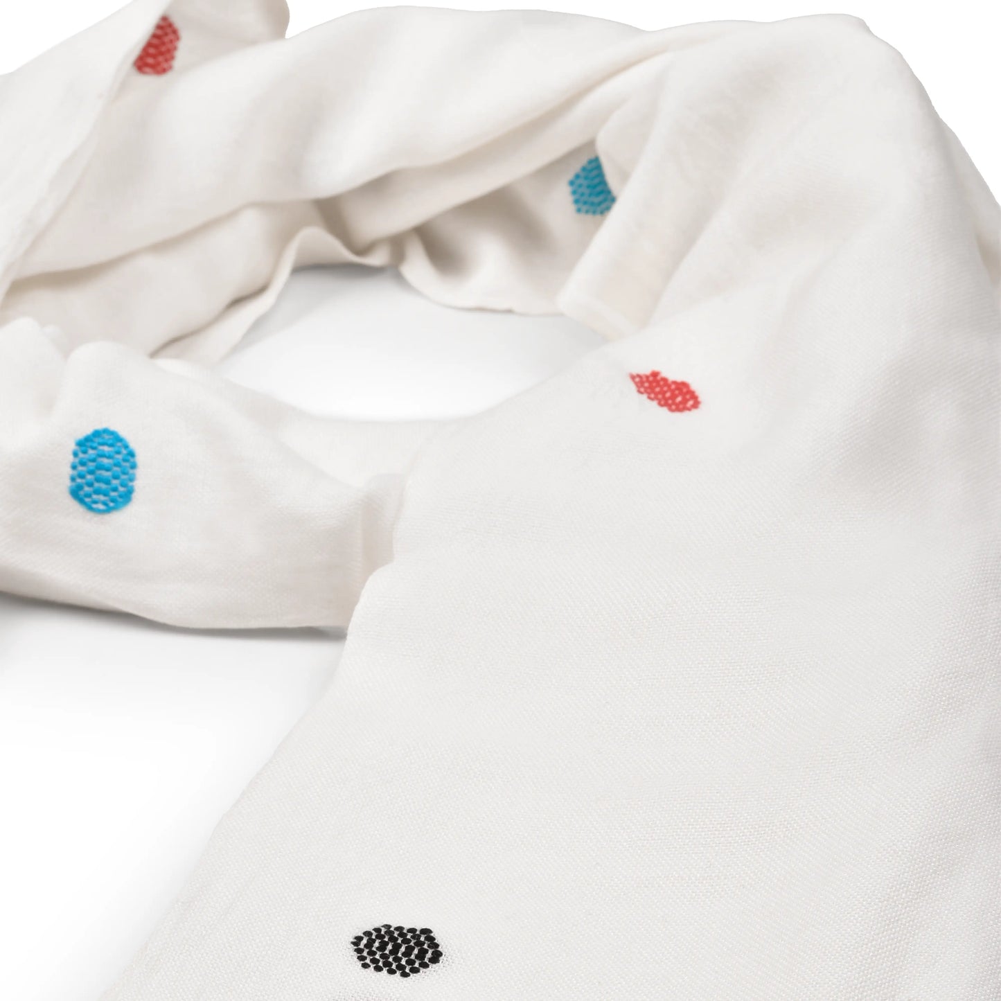 Circles Embroidered Scarf