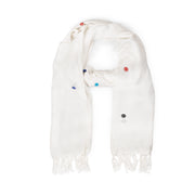 Circles Embroidered Scarf