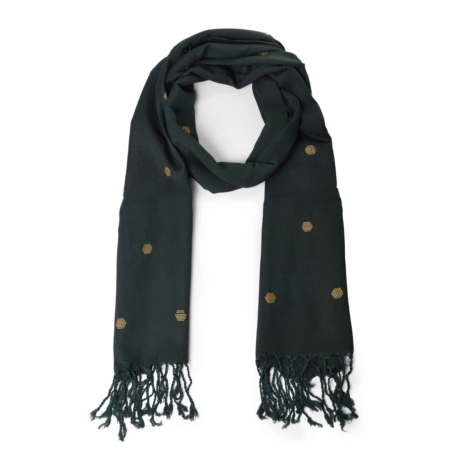 Circles Embroidered Scarf