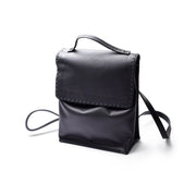 Leather Shoulder Bag With Color Blak