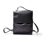 Leather Shoulder Bag With Color Blak