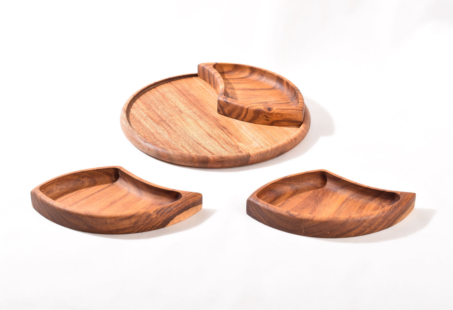 Round Nuts Wooden Platter