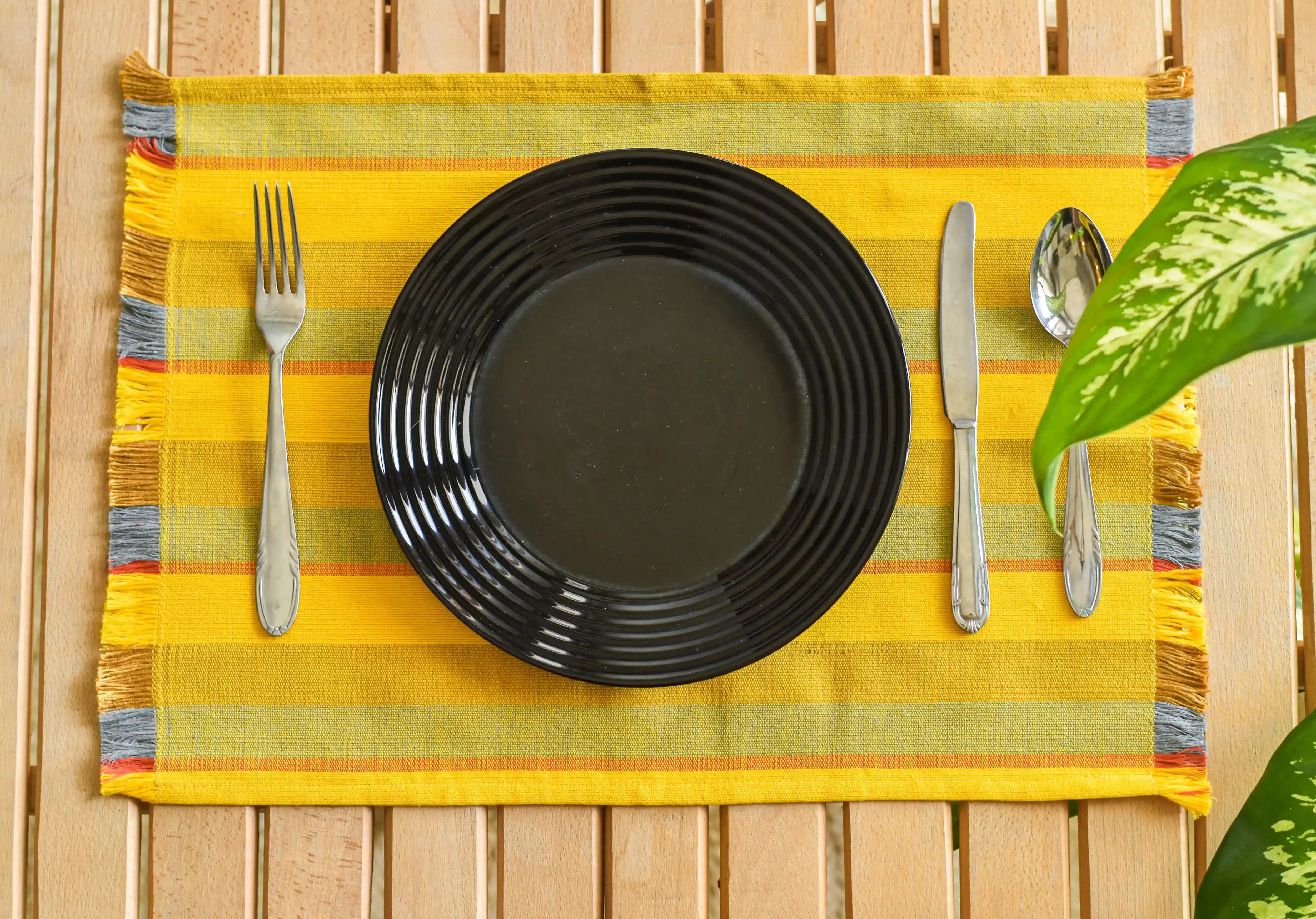 Handwoven Striped Placemat