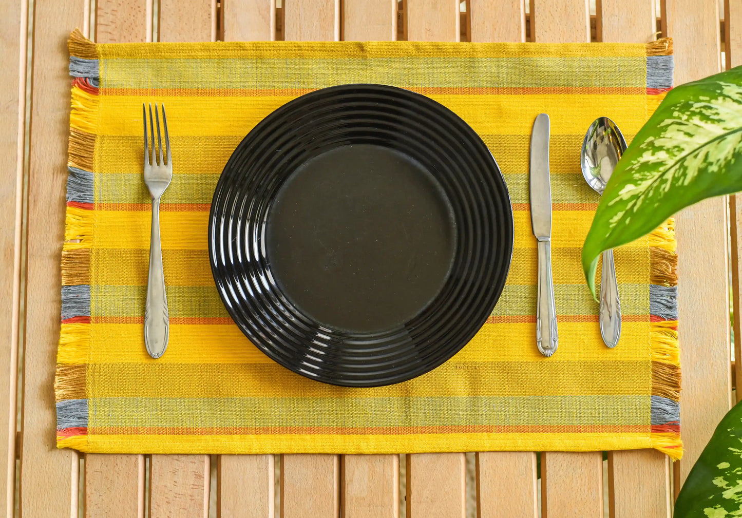 Handwoven Striped Placemat