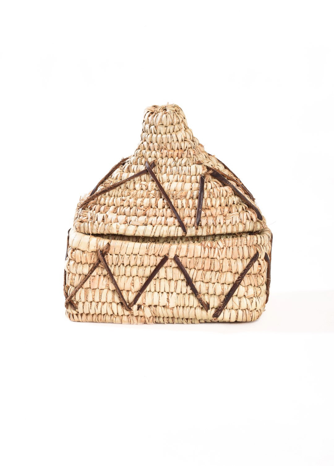 Wicker & Leather Container