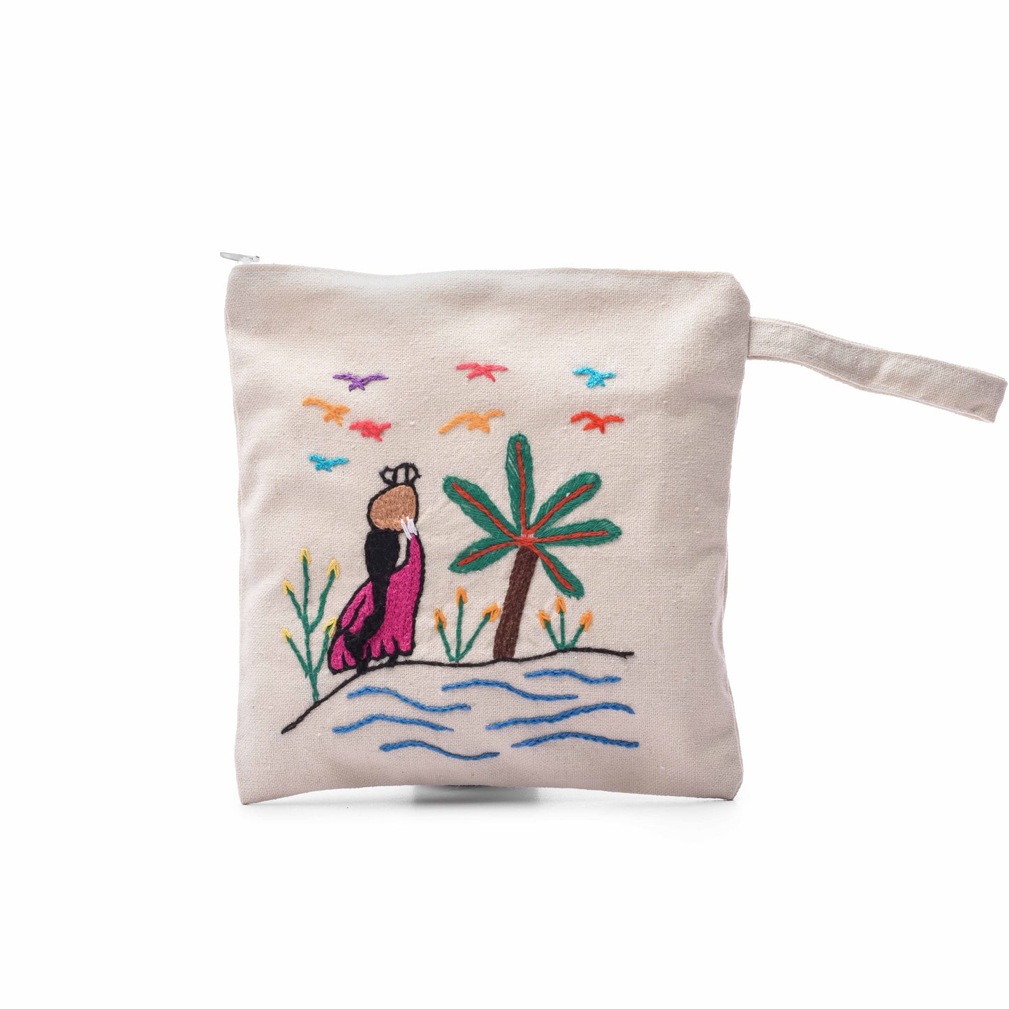 Hand Embroidered Makeup Bag