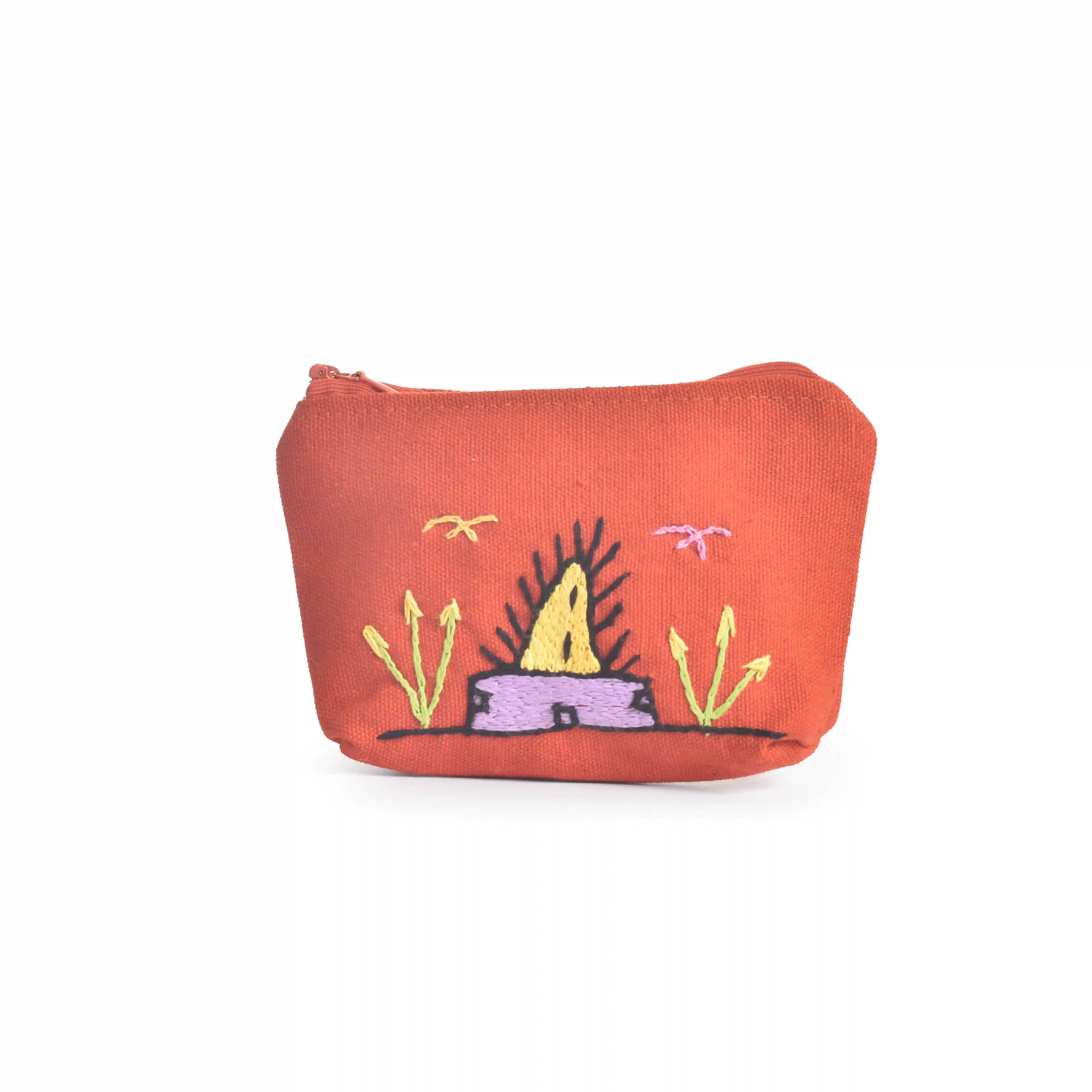 Hand Embroidered Coin Purse