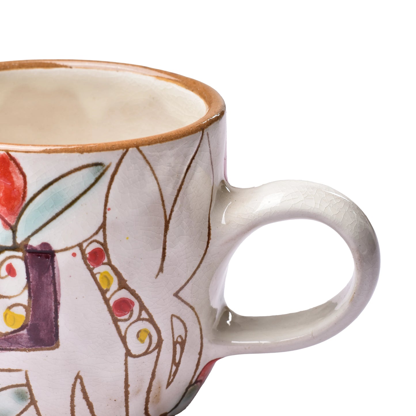 Handpainted Pottery Donkey Mug