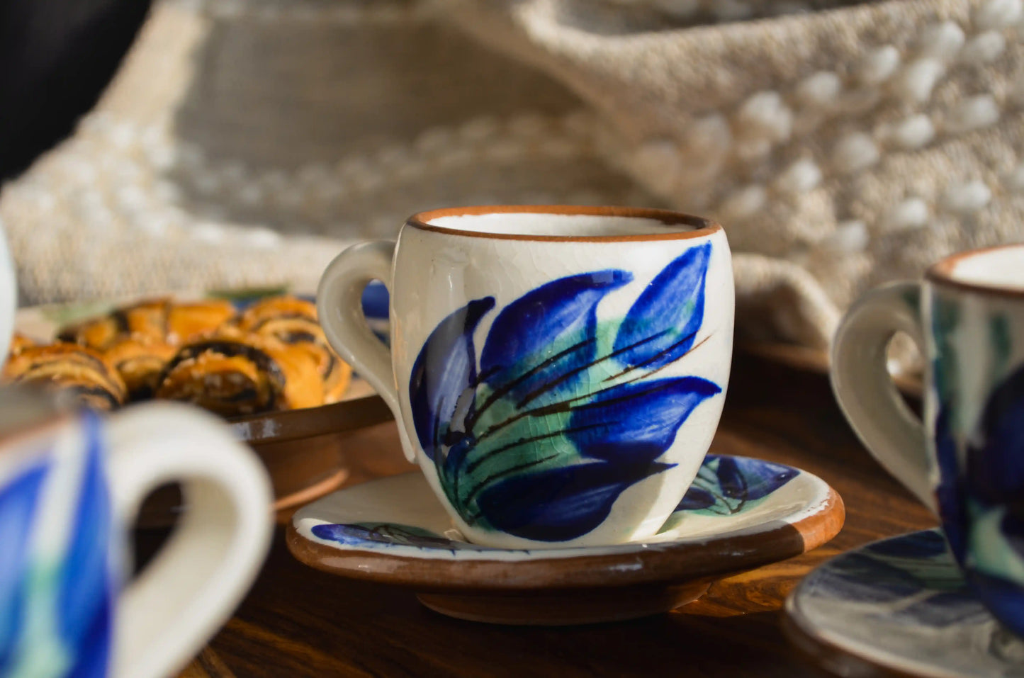 Green Tree Coffee Cup with Saucer