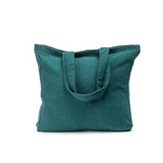 Embroidered Tote Bag with Pocket