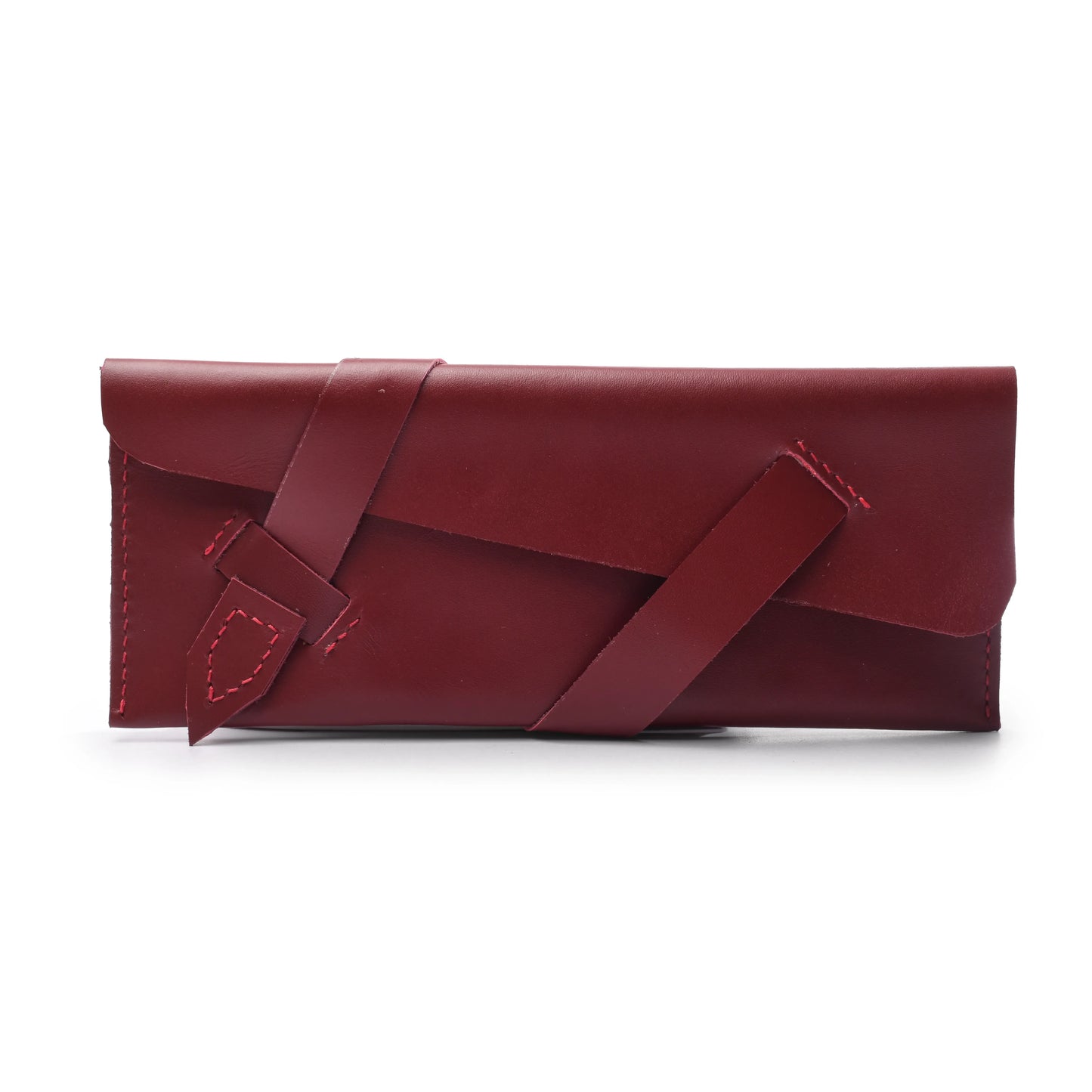 Envelope Clutch With Color Burgundy