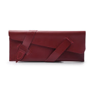 Envelope Clutch With Color Burgundy