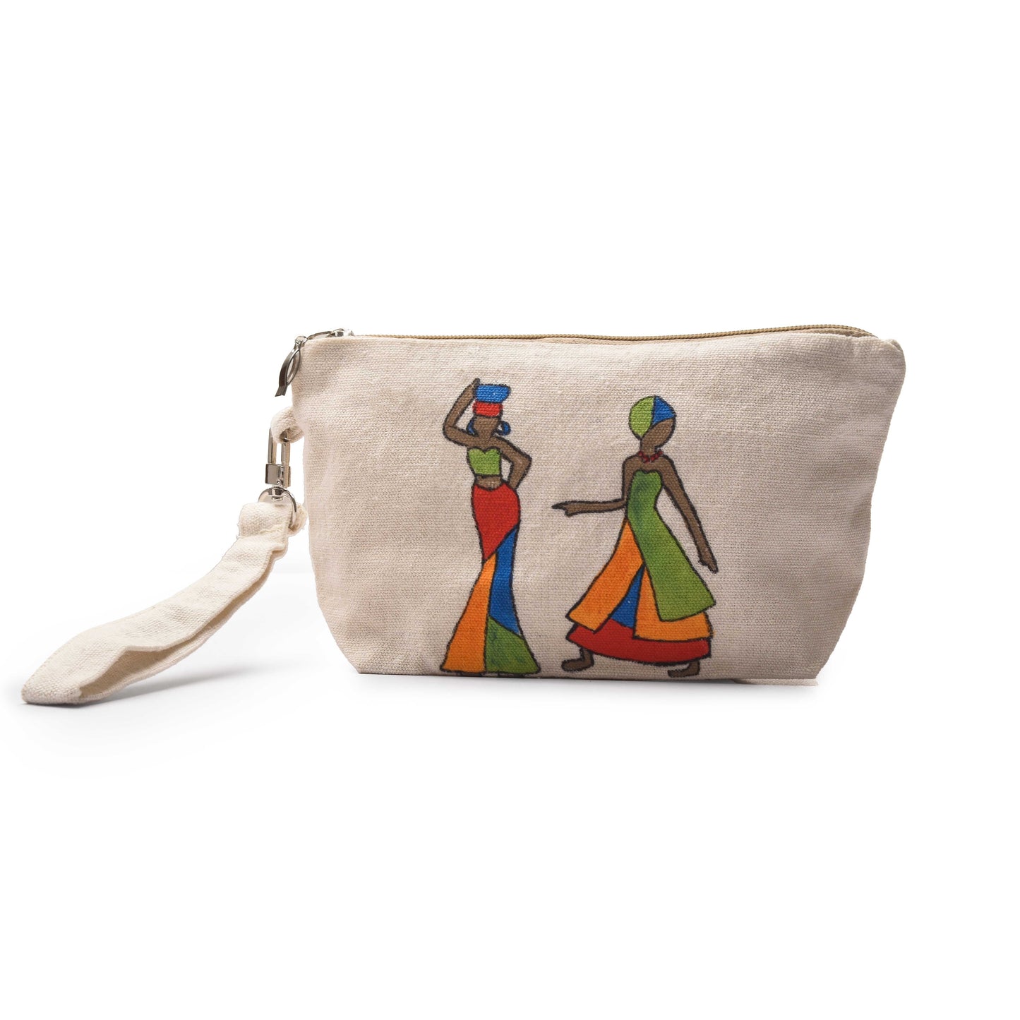 Handpainted Leaves Cross Bag