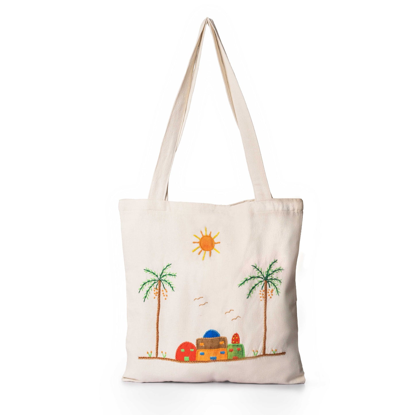 Handpainted Leaves Totebag