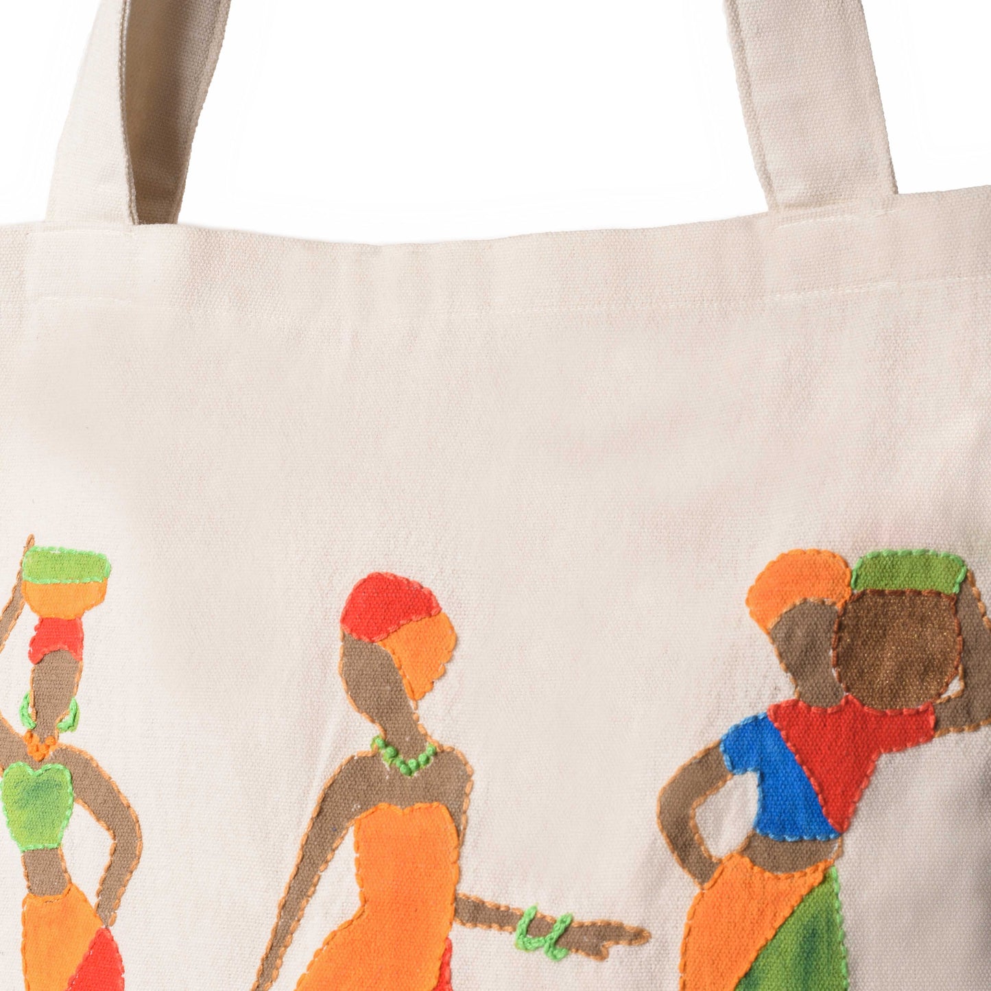 Handpainted Leaves Totebag