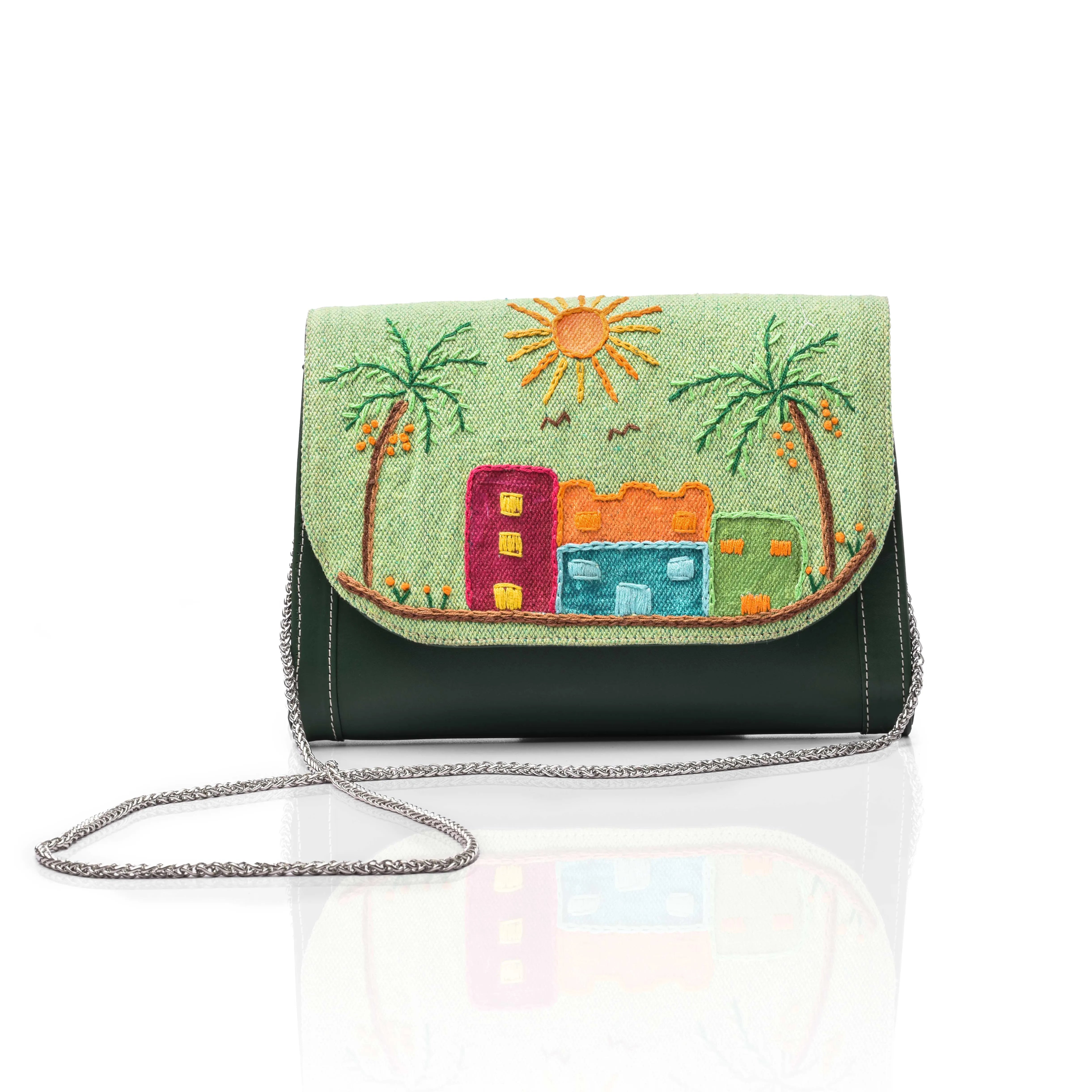 Hand-embroidered Clutch