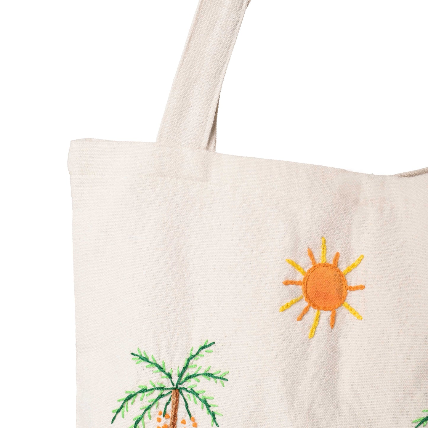 Handpainted Leaves Totebag