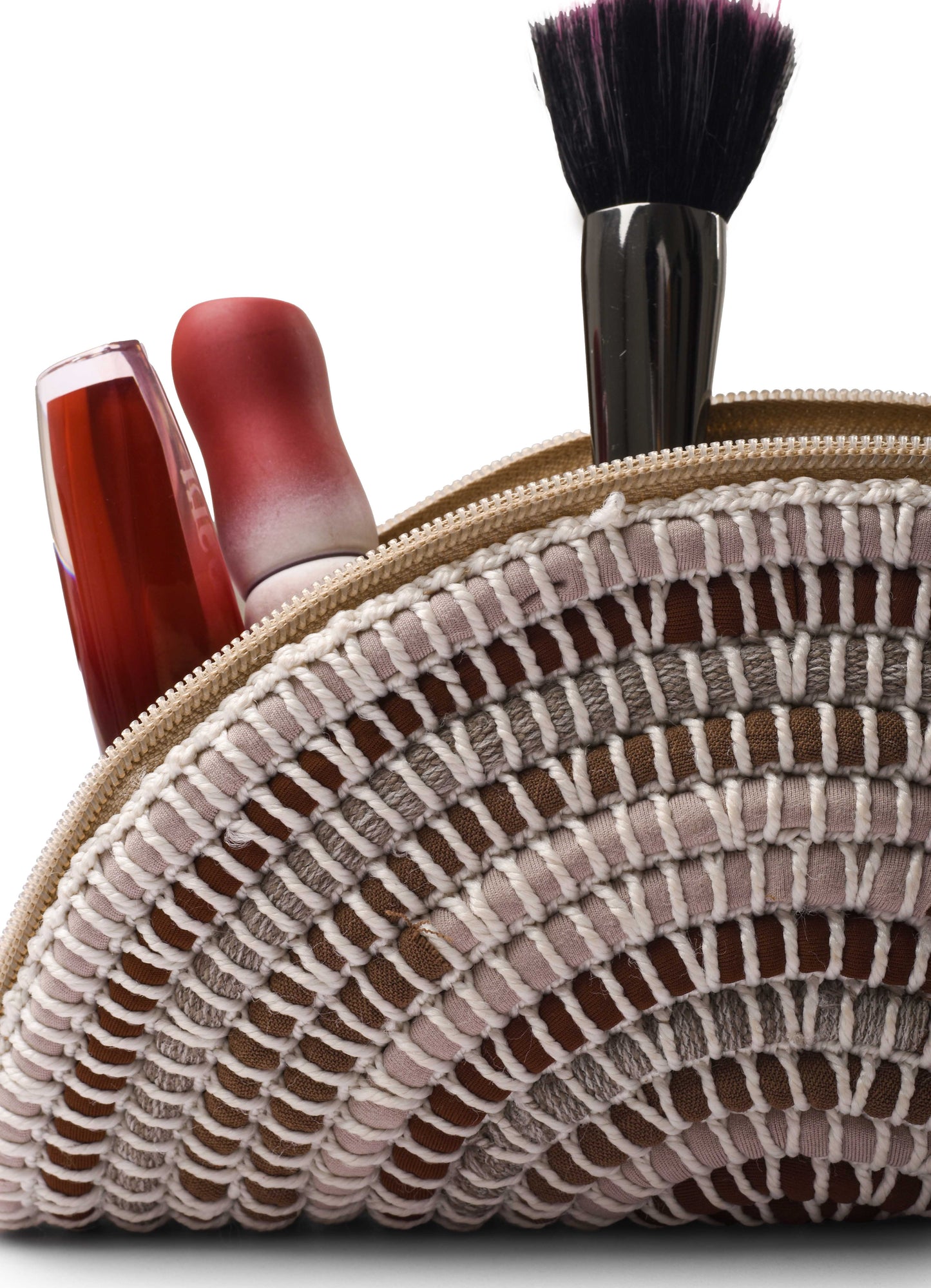 Upcycled Fabric Half Circle Bag