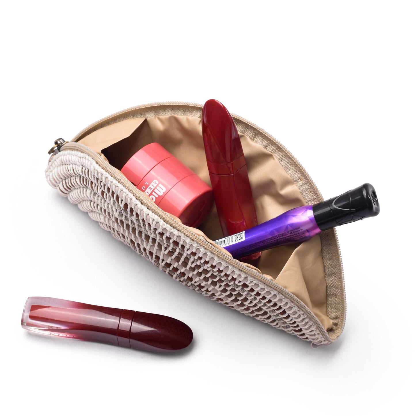 Upcycled Fabric Half Circle Bag