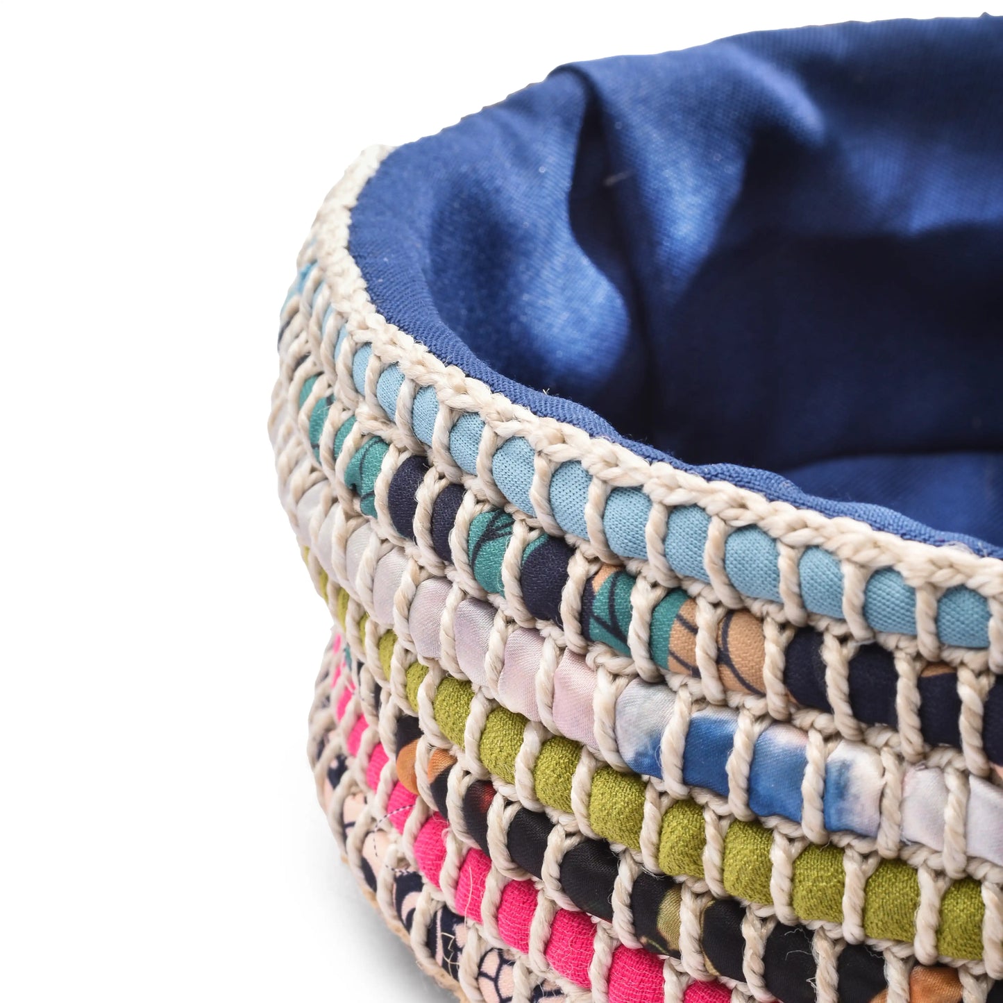 Upcycled Fabric Basket Set (3 pcs)
