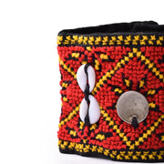 Cross stitched Bedouin Sinai Embroidered bracelet With Color Red