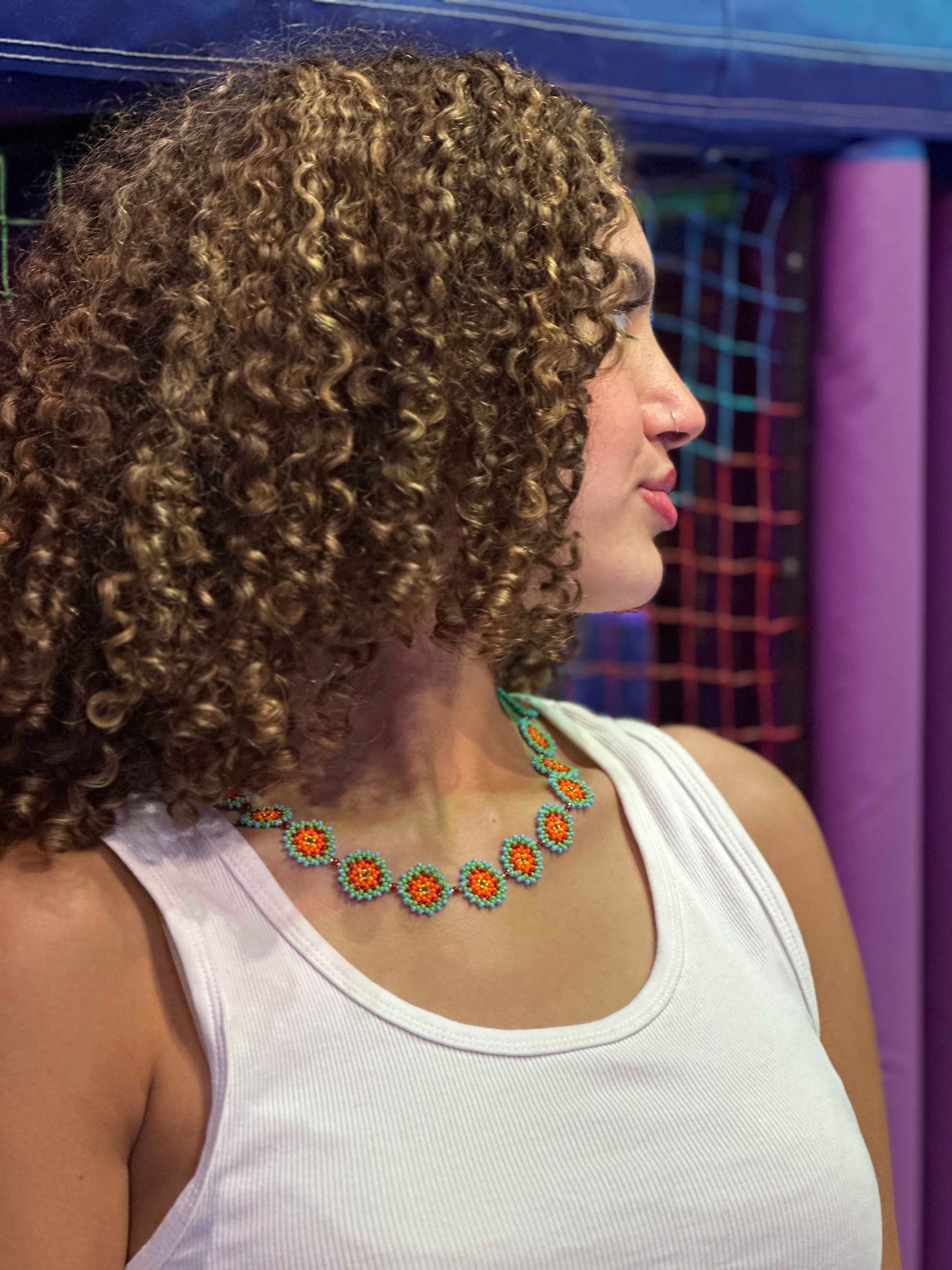 Circles Beaded Necklace