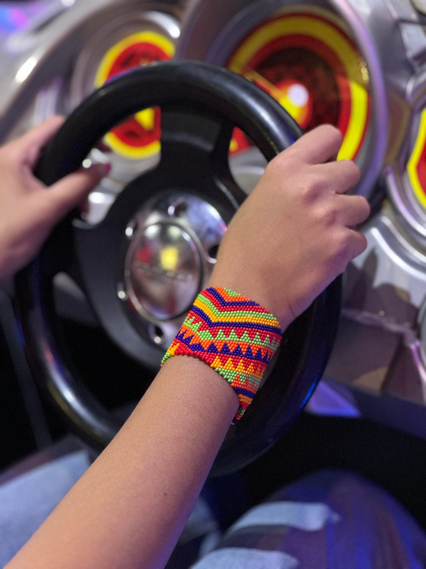 Kilim Inspired Beaded Bracelet