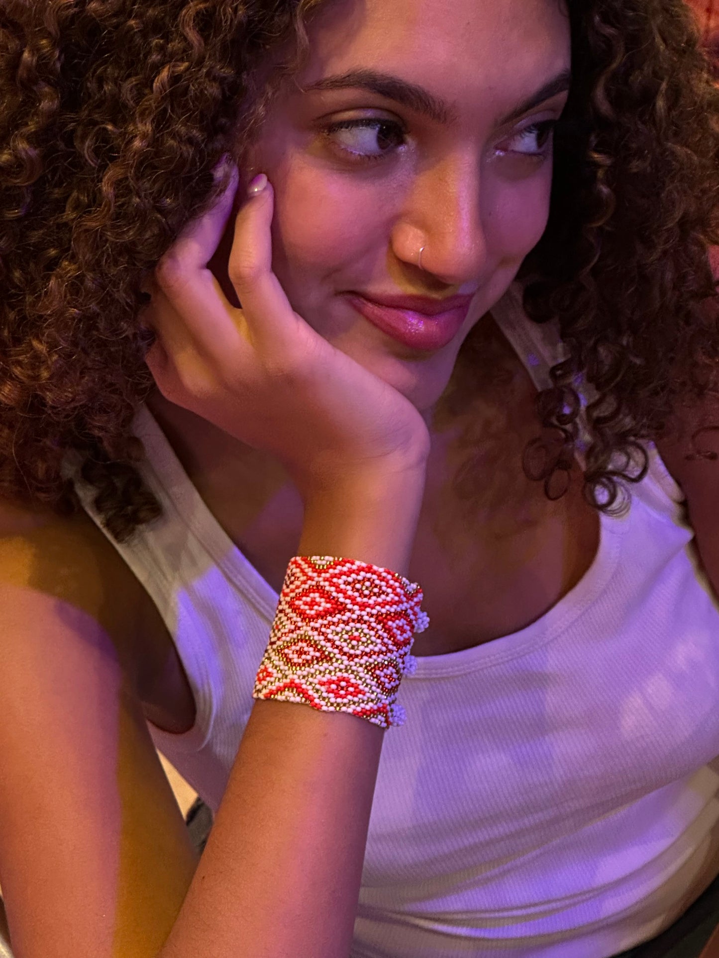 French Loom Diamond Design Bracelet