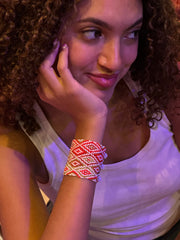 French Loom Diamond Design Bracelet