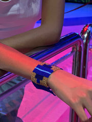 Shimmery French Loom Bead Bracelet