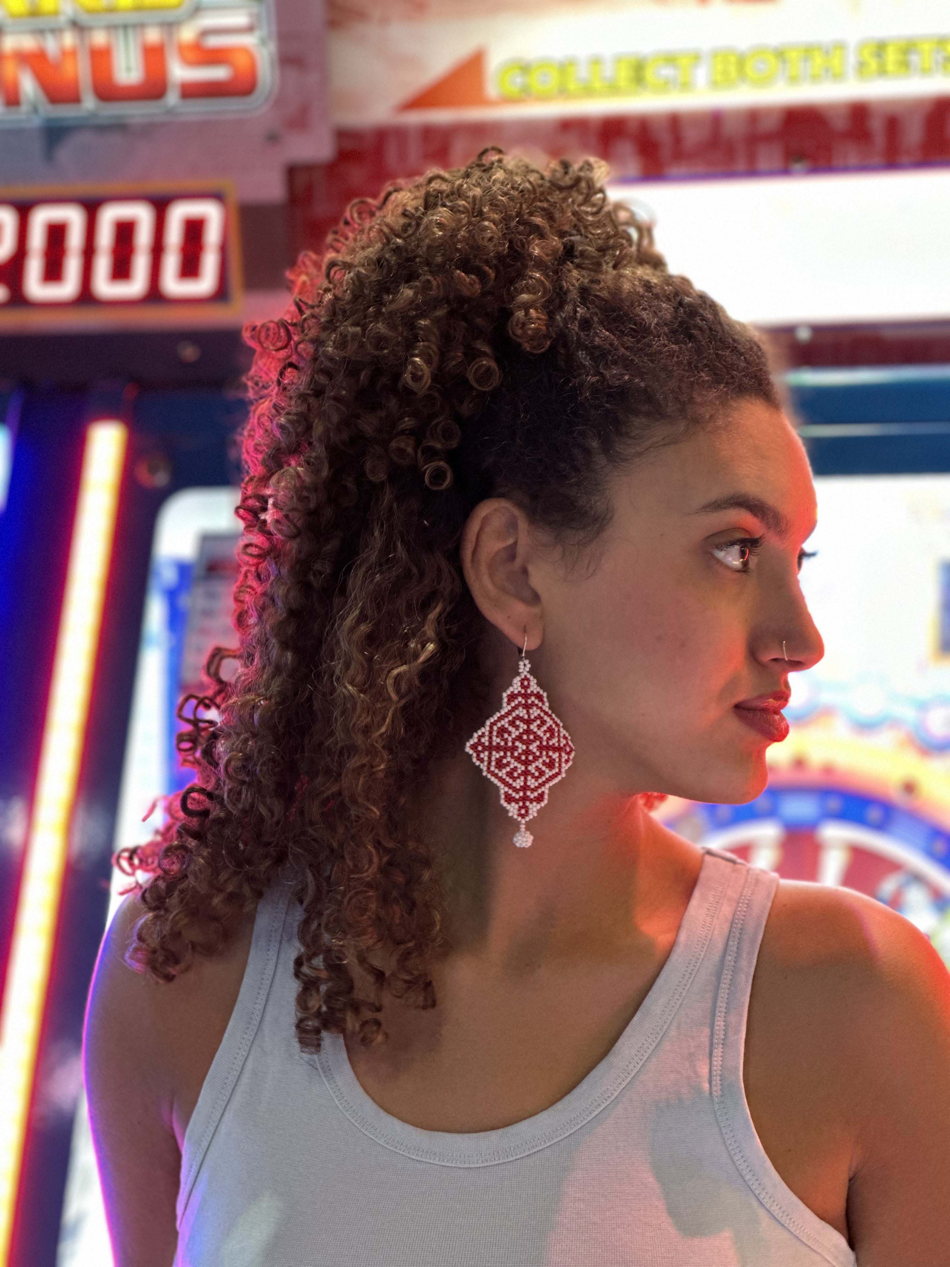 Flake Beaded Earring