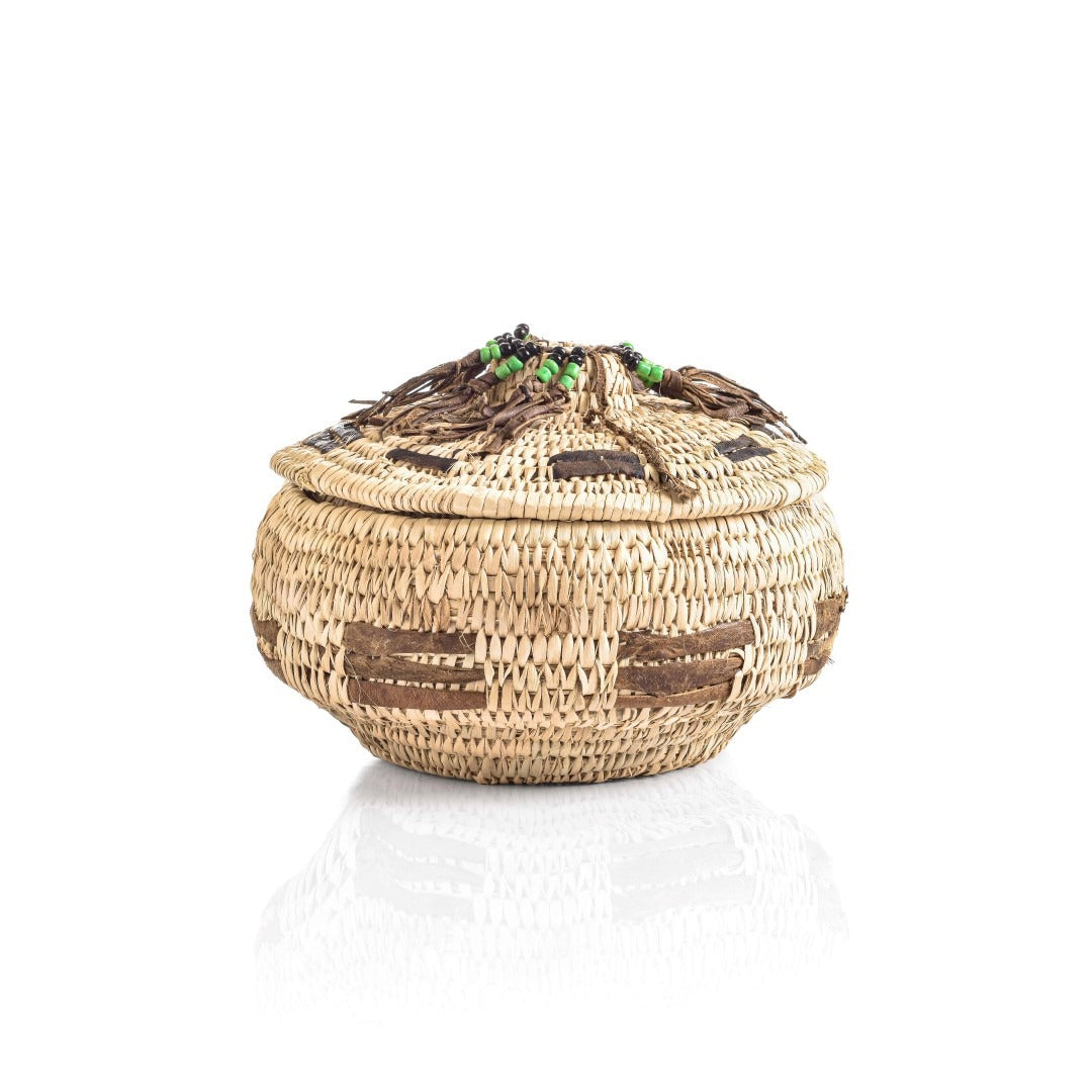 Lidded Leather Kabouta Box