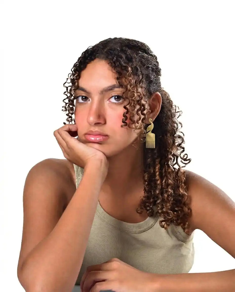 Brass Comb Earring