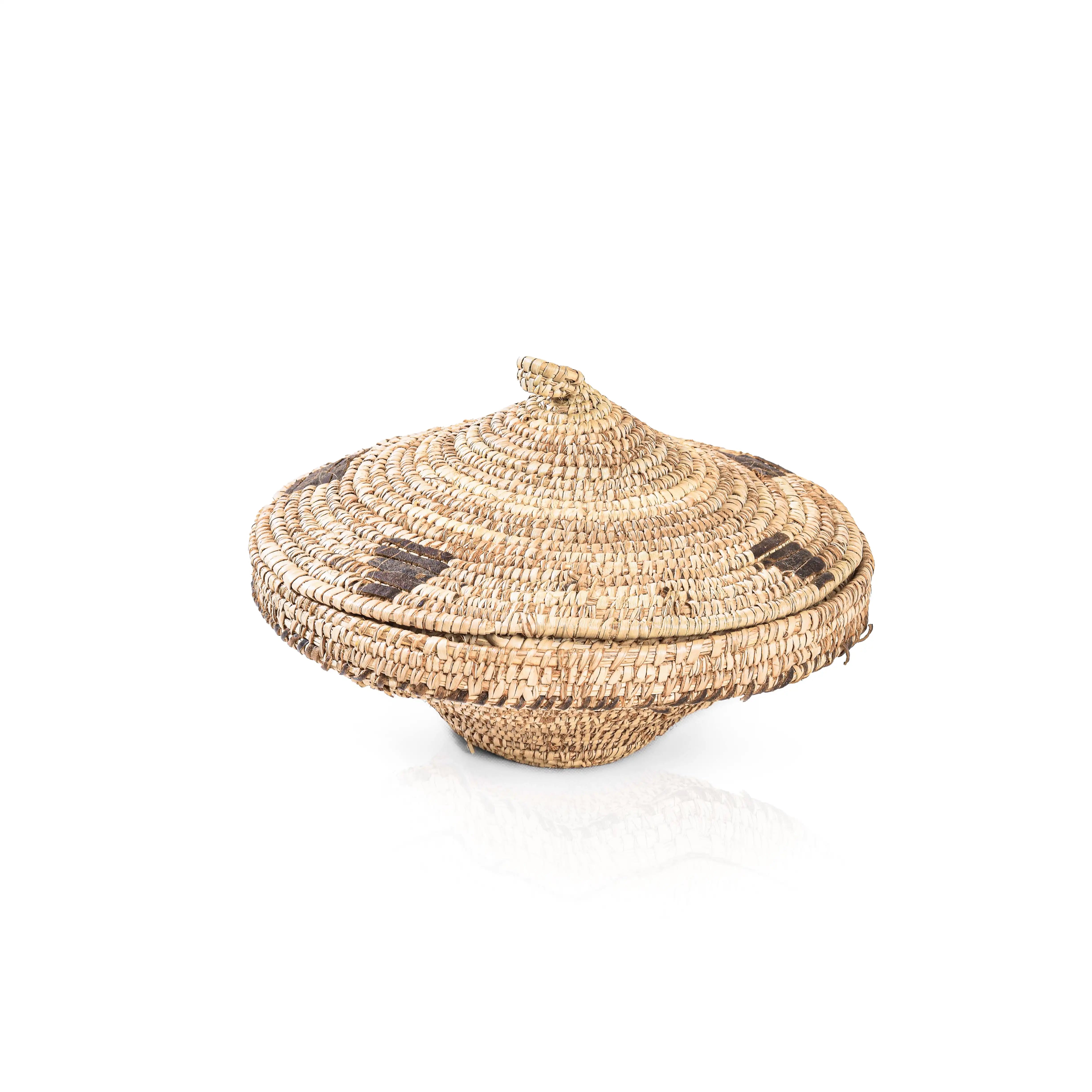 Round Khous and Leather Container