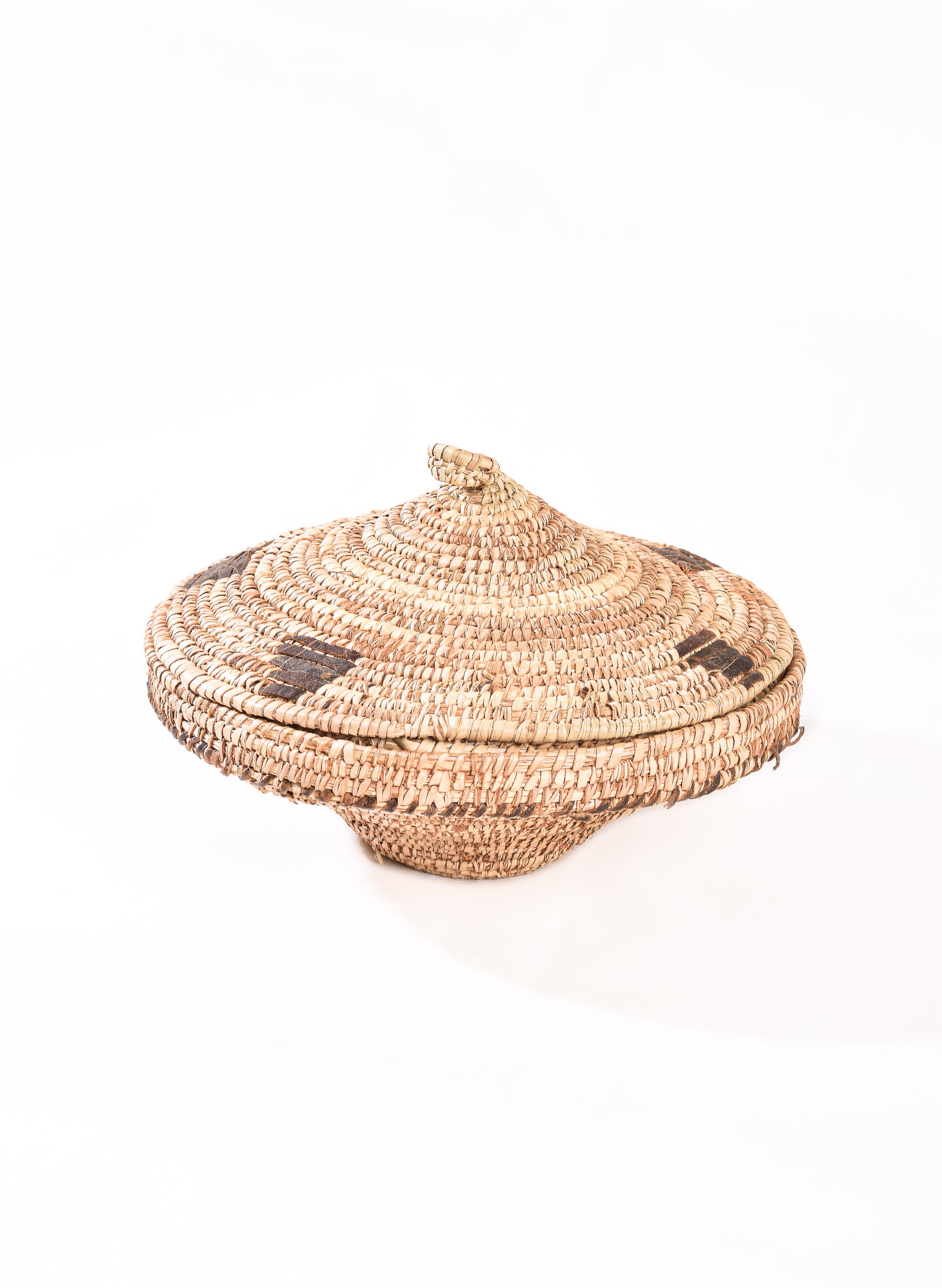 Round Khous and Leather Container
