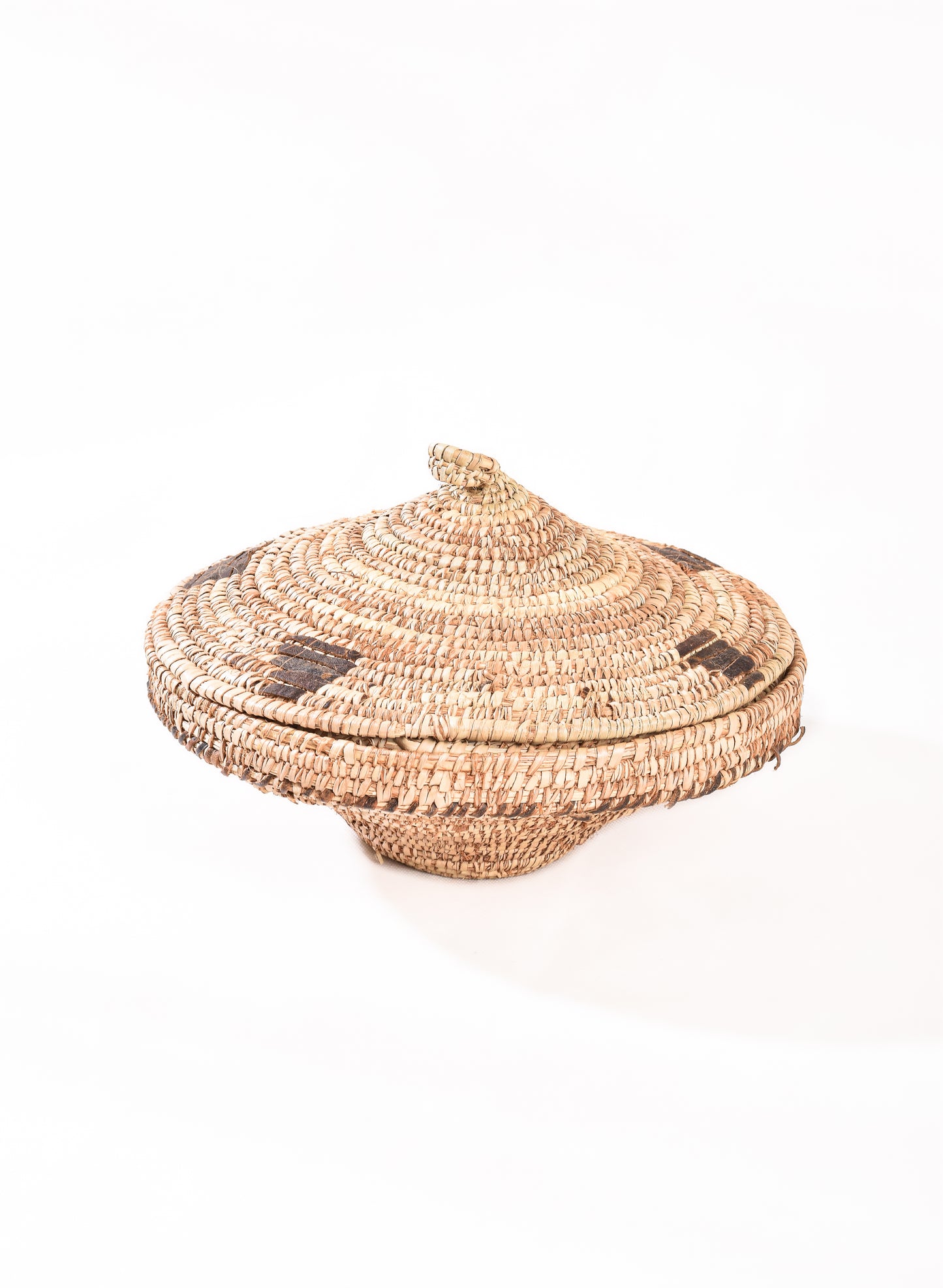 Round Khous and Leather Container