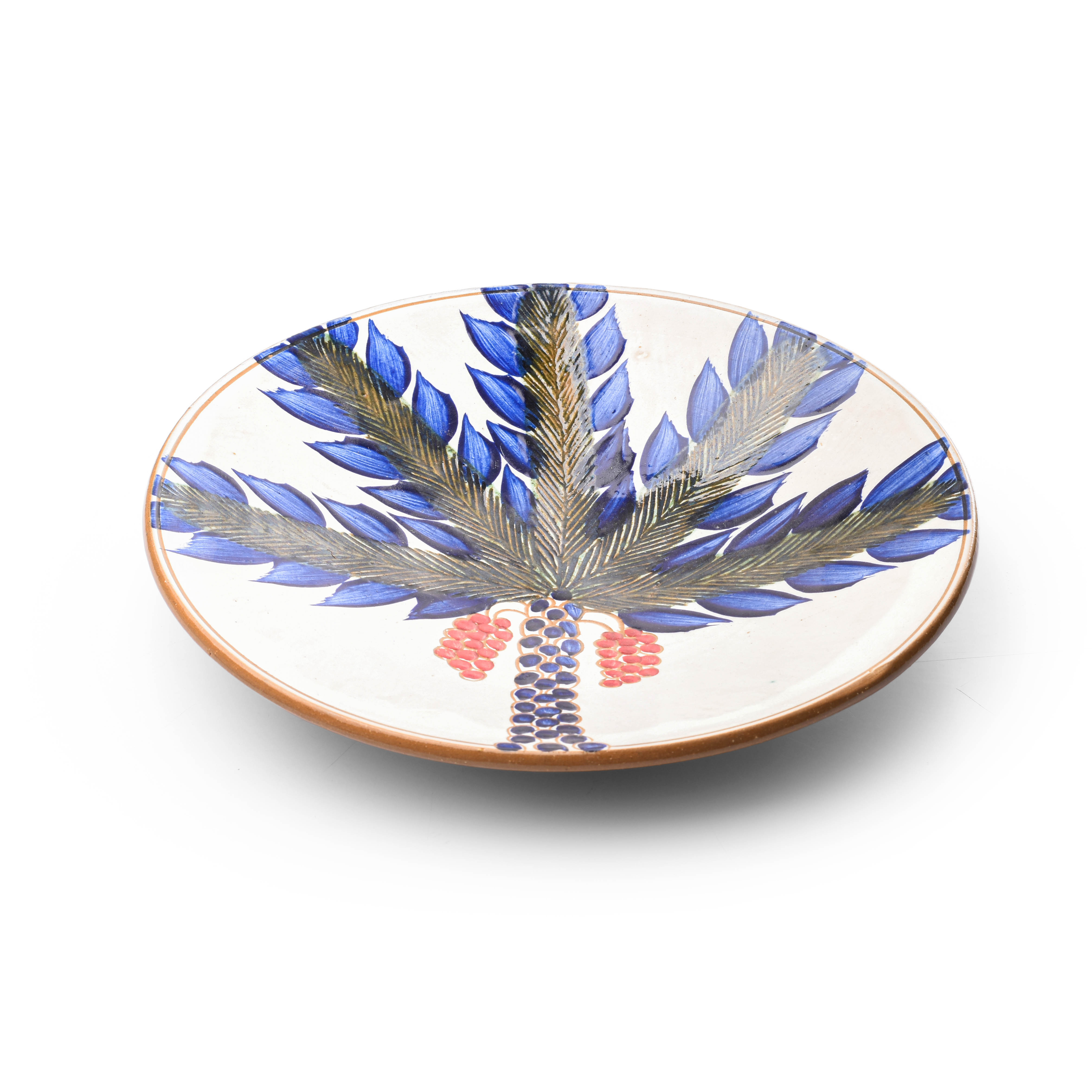 Red Palm Tree Large Platter