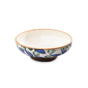Large Green Leaves Wide Bowl