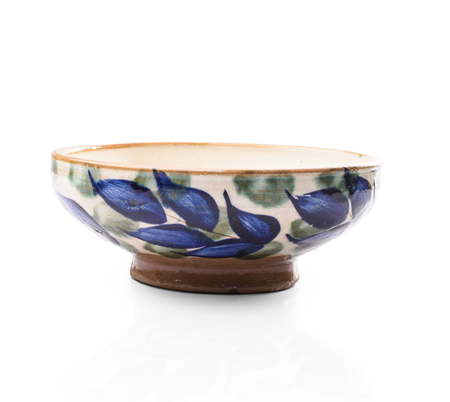 Medium Green Leaves Wide Bowl