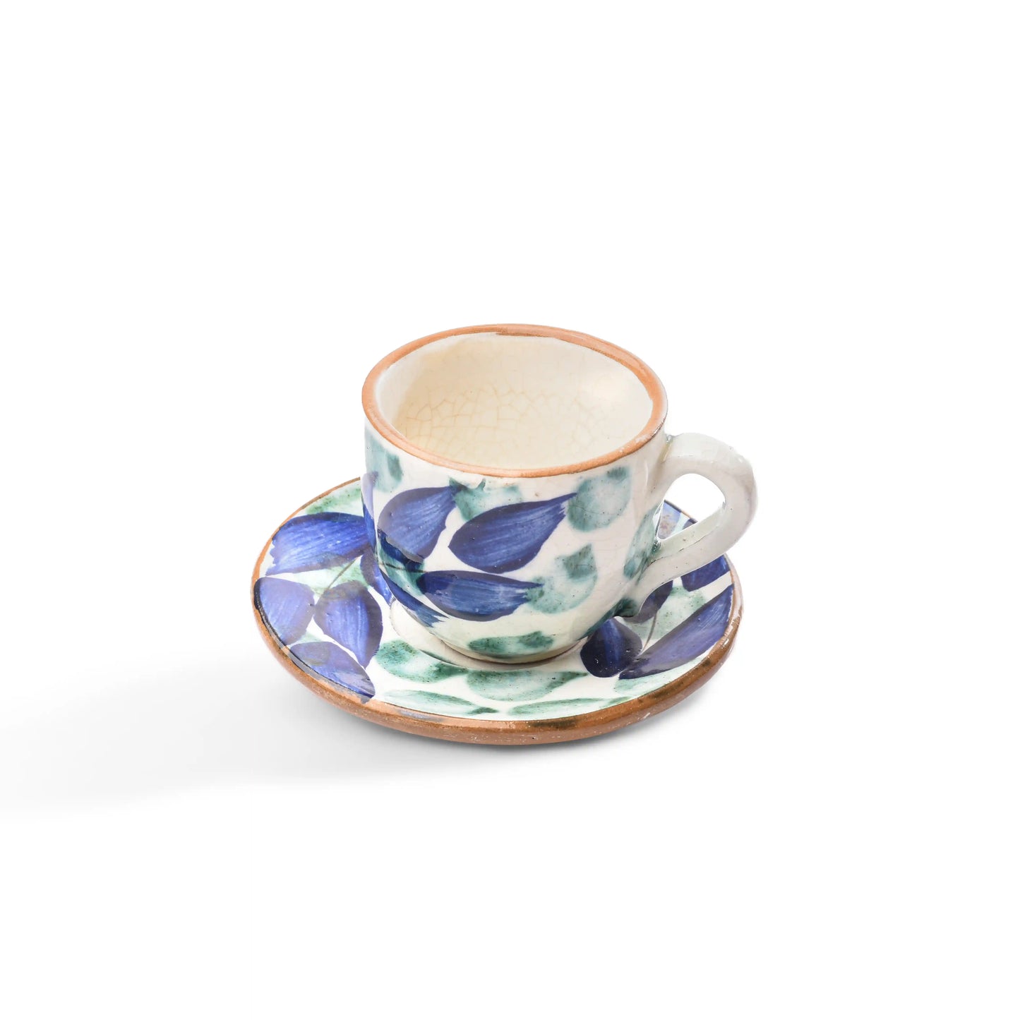 Green Leaves Tree Coffee Cup with Saucer